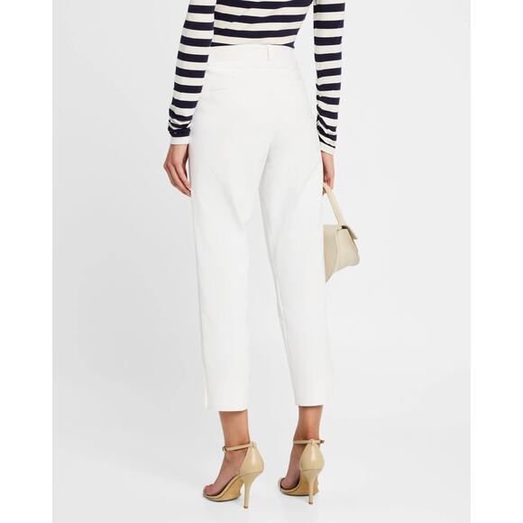 Maison Common Mid-Rise Slim-Leg Ankle Cotton-Blend Pants Size 42 US 12 Luxury - Picture 2 of 12